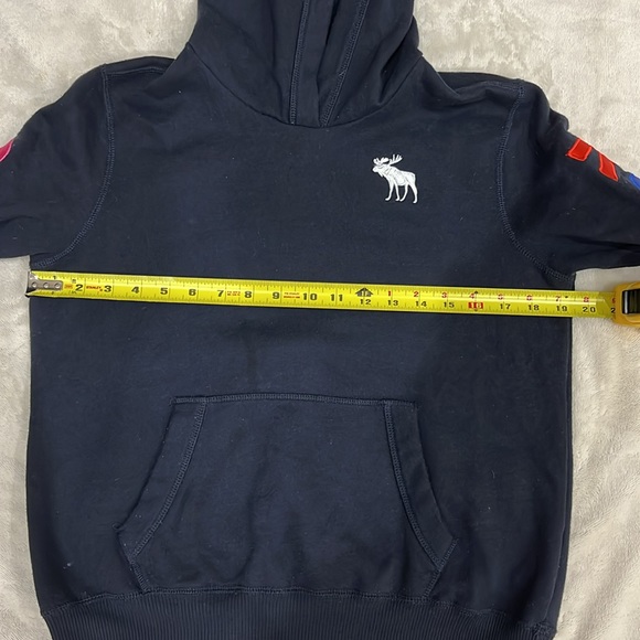 Abercrombie dark Navy blue pullover hoodie-size 13/14 - Picture 6 of 8